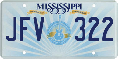 MS license plate JFV322