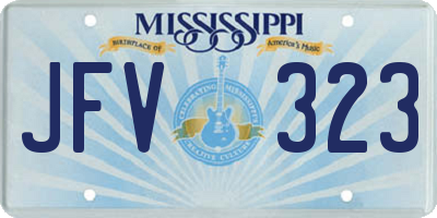 MS license plate JFV323