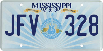 MS license plate JFV328