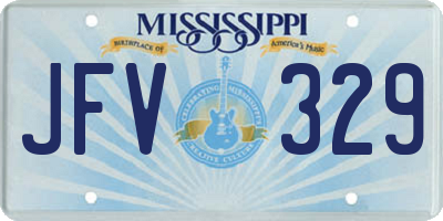 MS license plate JFV329