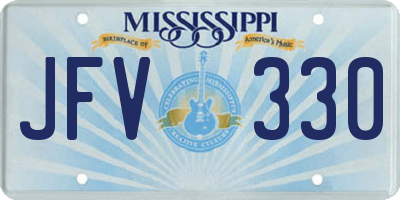 MS license plate JFV330