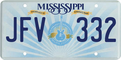MS license plate JFV332