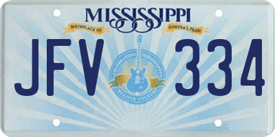 MS license plate JFV334