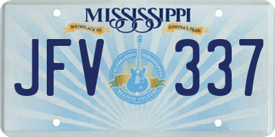 MS license plate JFV337