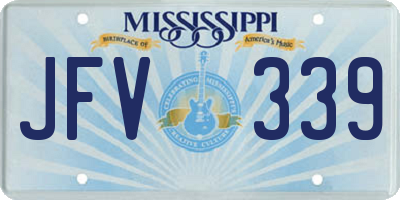 MS license plate JFV339