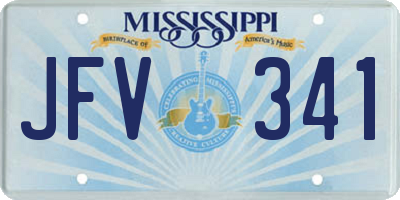 MS license plate JFV341