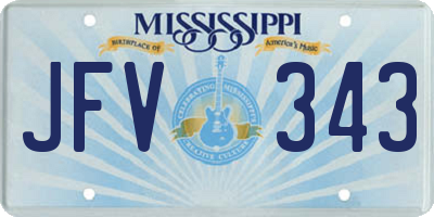 MS license plate JFV343