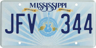 MS license plate JFV344
