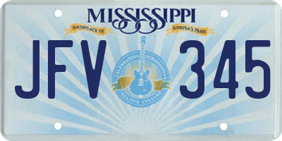 MS license plate JFV345