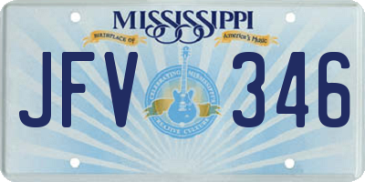 MS license plate JFV346