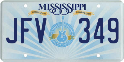 MS license plate JFV349