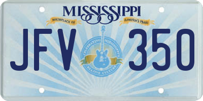 MS license plate JFV350