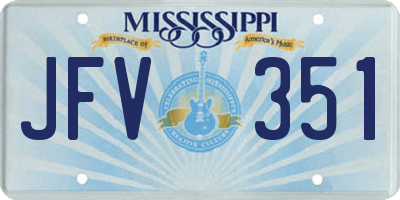 MS license plate JFV351