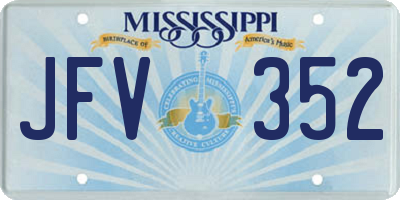 MS license plate JFV352