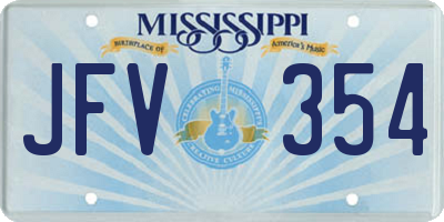 MS license plate JFV354