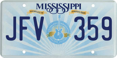 MS license plate JFV359
