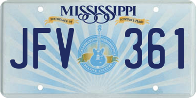 MS license plate JFV361