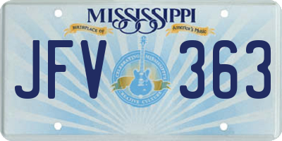 MS license plate JFV363