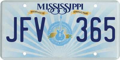 MS license plate JFV365
