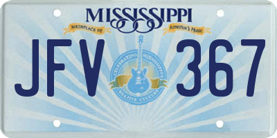 MS license plate JFV367