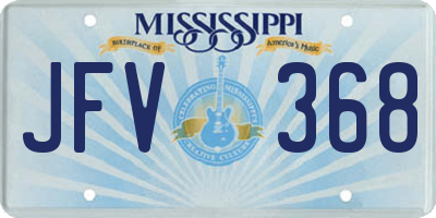 MS license plate JFV368