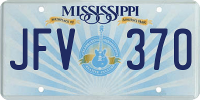 MS license plate JFV370