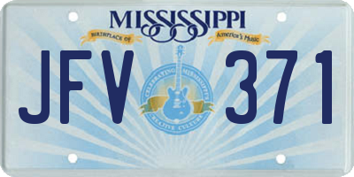 MS license plate JFV371