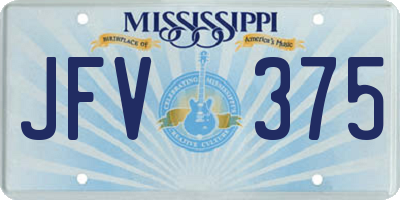 MS license plate JFV375