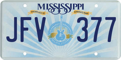 MS license plate JFV377