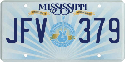 MS license plate JFV379