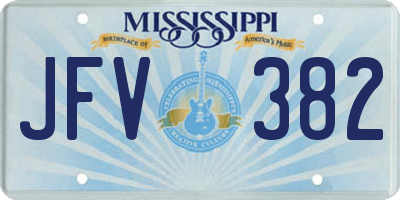 MS license plate JFV382