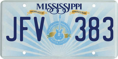 MS license plate JFV383