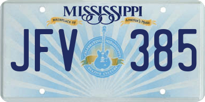 MS license plate JFV385