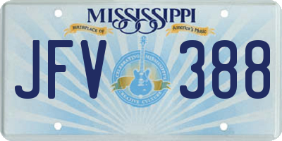MS license plate JFV388