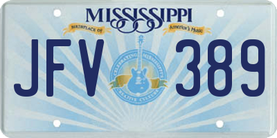 MS license plate JFV389