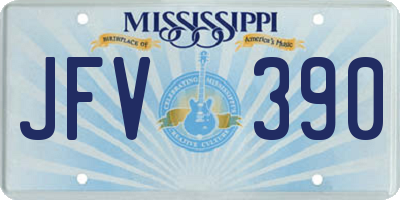 MS license plate JFV390