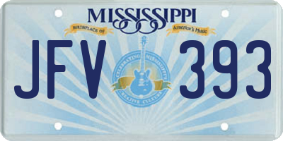 MS license plate JFV393