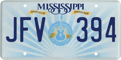 MS license plate JFV394