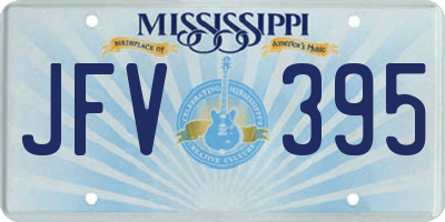 MS license plate JFV395