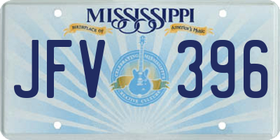 MS license plate JFV396