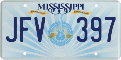 MS license plate JFV397