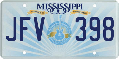 MS license plate JFV398