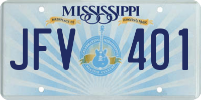 MS license plate JFV401