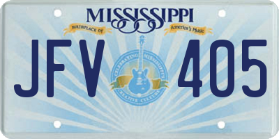 MS license plate JFV405
