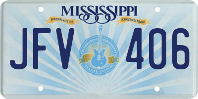 MS license plate JFV406