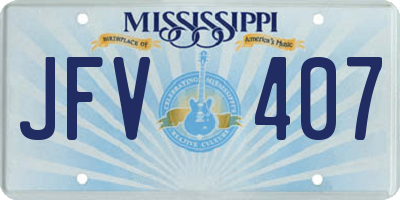 MS license plate JFV407