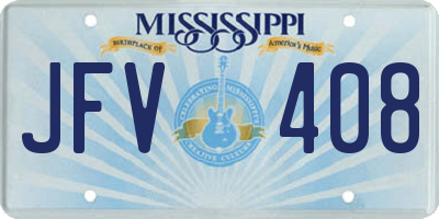 MS license plate JFV408