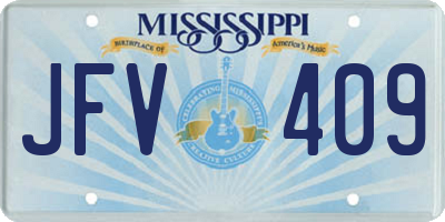 MS license plate JFV409