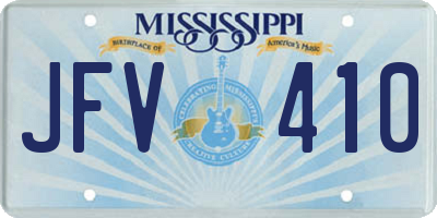 MS license plate JFV410