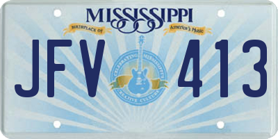 MS license plate JFV413